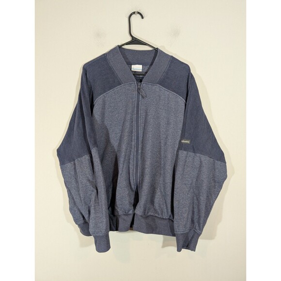 Columbia Womens Navy Full Zip Cropped Sweatshirt Sz 3X Outdoor Hiking Training - Picture 1 of 8